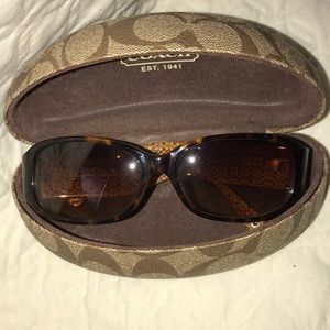 Brown/gold/black COACH sunglasses